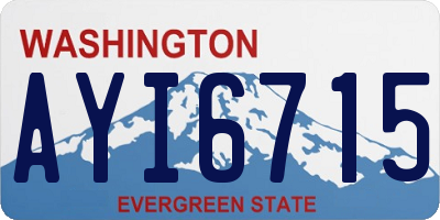 WA license plate AYI6715