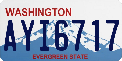 WA license plate AYI6717