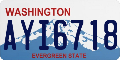 WA license plate AYI6718