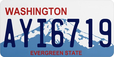 WA license plate AYI6719