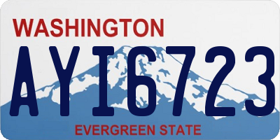 WA license plate AYI6723