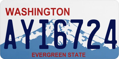 WA license plate AYI6724