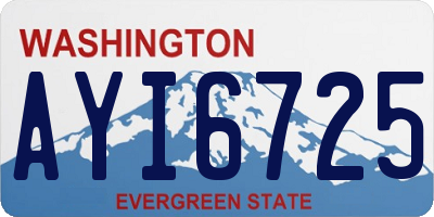WA license plate AYI6725