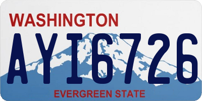 WA license plate AYI6726