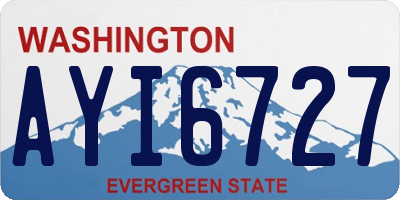 WA license plate AYI6727