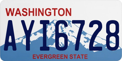 WA license plate AYI6728