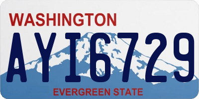 WA license plate AYI6729