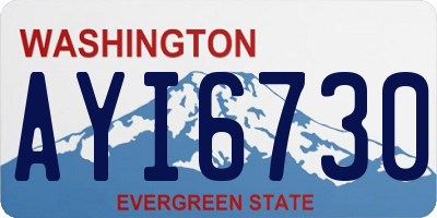 WA license plate AYI6730