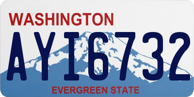 WA license plate AYI6732