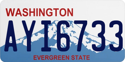 WA license plate AYI6733
