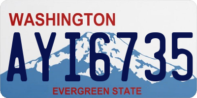 WA license plate AYI6735