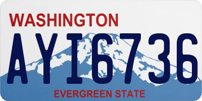WA license plate AYI6736