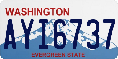 WA license plate AYI6737