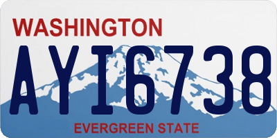 WA license plate AYI6738