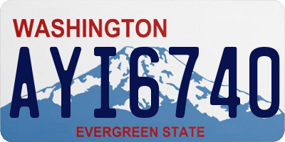 WA license plate AYI6740