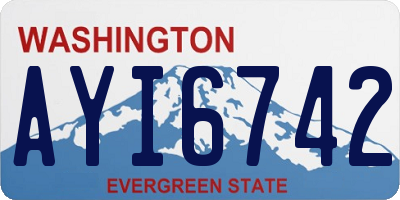 WA license plate AYI6742