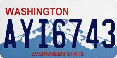 WA license plate AYI6743