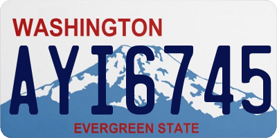 WA license plate AYI6745