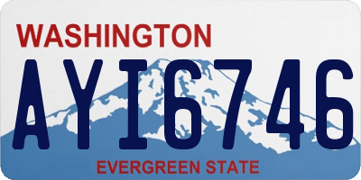 WA license plate AYI6746