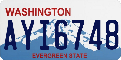 WA license plate AYI6748