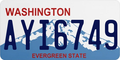 WA license plate AYI6749