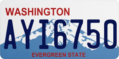 WA license plate AYI6750