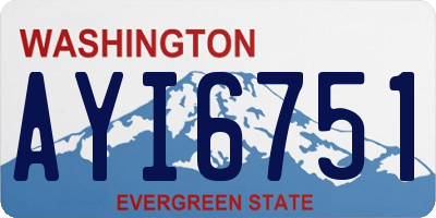 WA license plate AYI6751