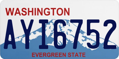 WA license plate AYI6752