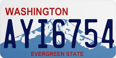 WA license plate AYI6754