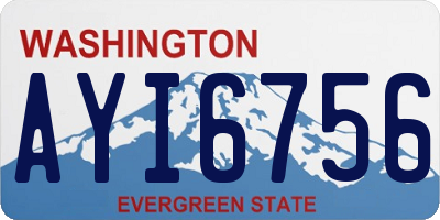 WA license plate AYI6756