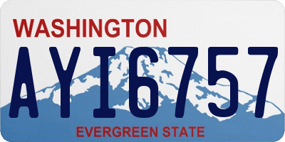 WA license plate AYI6757