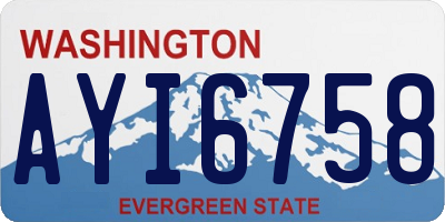 WA license plate AYI6758