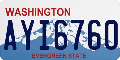 WA license plate AYI6760