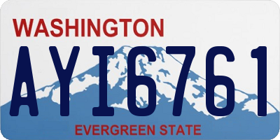 WA license plate AYI6761