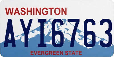 WA license plate AYI6763