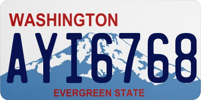 WA license plate AYI6768