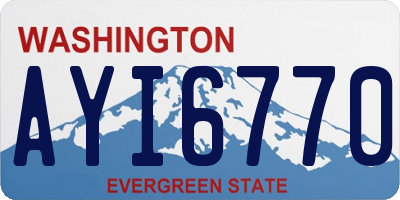 WA license plate AYI6770