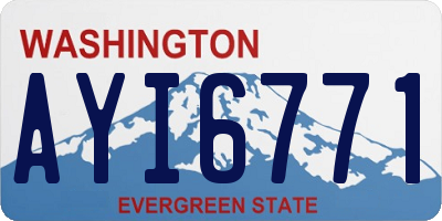 WA license plate AYI6771