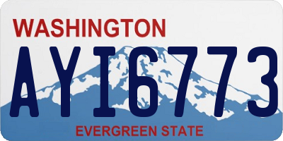 WA license plate AYI6773