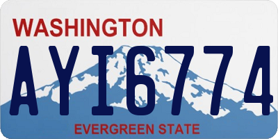 WA license plate AYI6774
