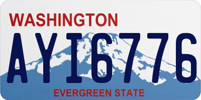 WA license plate AYI6776