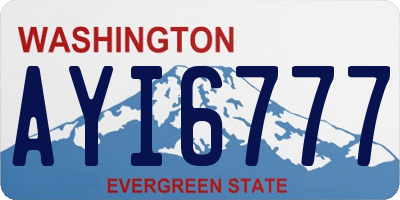 WA license plate AYI6777