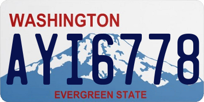 WA license plate AYI6778