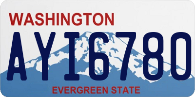 WA license plate AYI6780