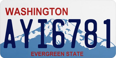WA license plate AYI6781