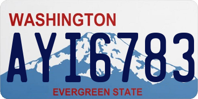 WA license plate AYI6783
