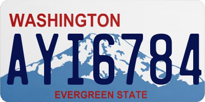 WA license plate AYI6784