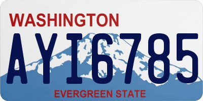 WA license plate AYI6785