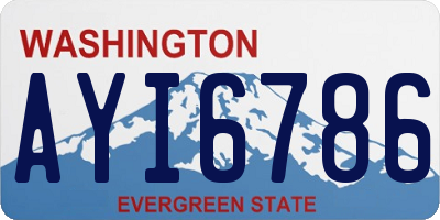 WA license plate AYI6786