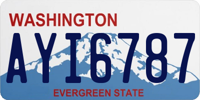 WA license plate AYI6787